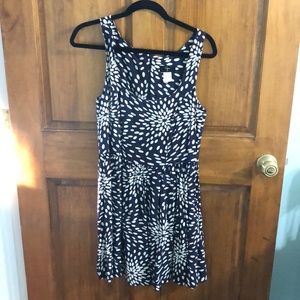 Navy and white dress